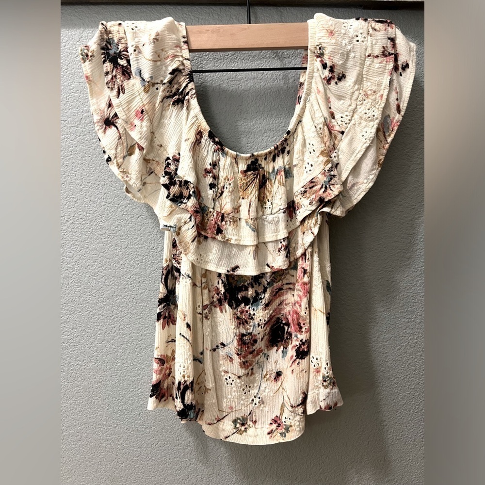 Love Stitch Top Small - boho - off shoulder